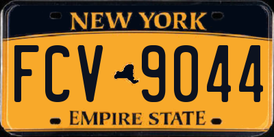 NY license plate FCV9044