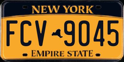 NY license plate FCV9045