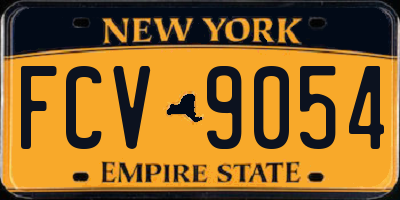 NY license plate FCV9054