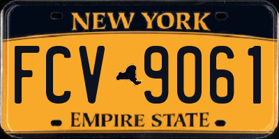 NY license plate FCV9061