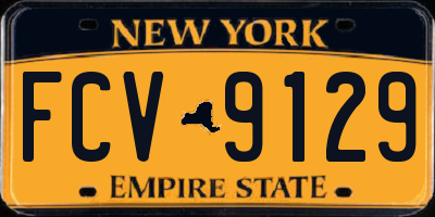 NY license plate FCV9129