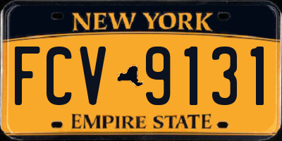 NY license plate FCV9131