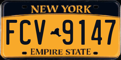 NY license plate FCV9147