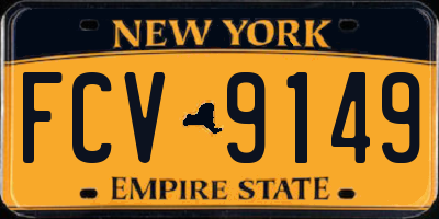 NY license plate FCV9149