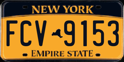 NY license plate FCV9153