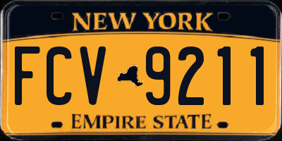 NY license plate FCV9211