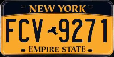 NY license plate FCV9271