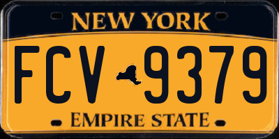 NY license plate FCV9379