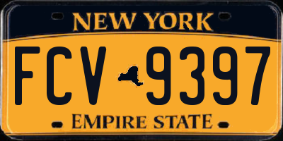 NY license plate FCV9397