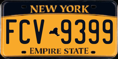 NY license plate FCV9399