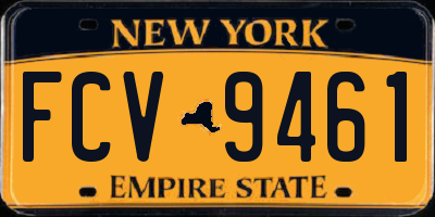 NY license plate FCV9461