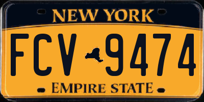 NY license plate FCV9474