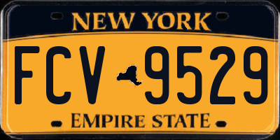 NY license plate FCV9529