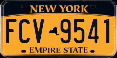 NY license plate FCV9541