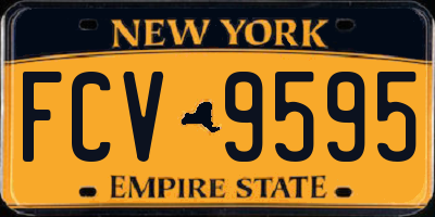 NY license plate FCV9595