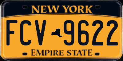 NY license plate FCV9622