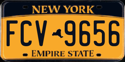 NY license plate FCV9656