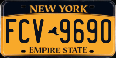 NY license plate FCV9690