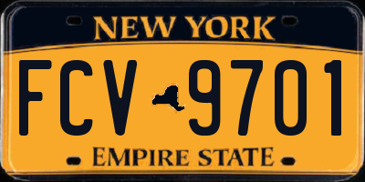 NY license plate FCV9701