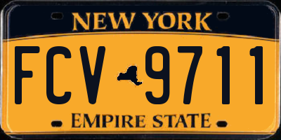 NY license plate FCV9711