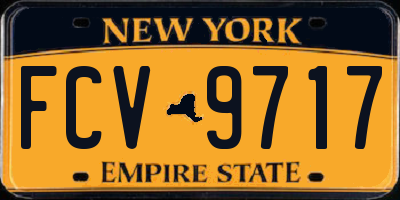 NY license plate FCV9717