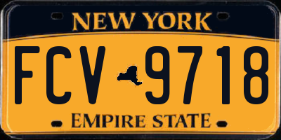 NY license plate FCV9718