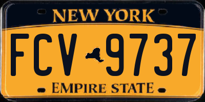 NY license plate FCV9737