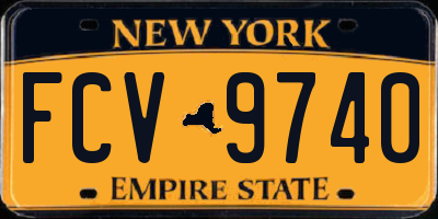 NY license plate FCV9740