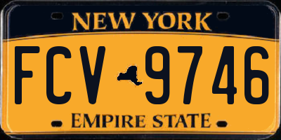 NY license plate FCV9746