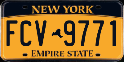 NY license plate FCV9771