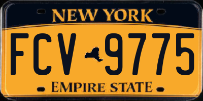 NY license plate FCV9775