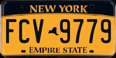 NY license plate FCV9779