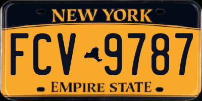 NY license plate FCV9787