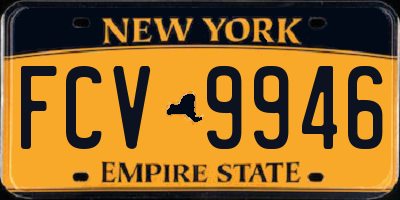 NY license plate FCV9946