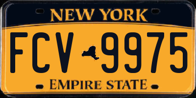 NY license plate FCV9975