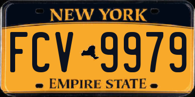 NY license plate FCV9979