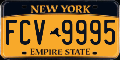 NY license plate FCV9995
