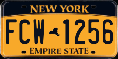 NY license plate FCW1256