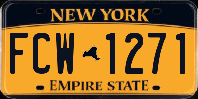 NY license plate FCW1271