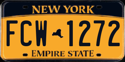 NY license plate FCW1272