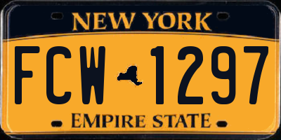NY license plate FCW1297