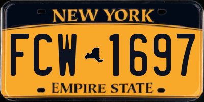 NY license plate FCW1697
