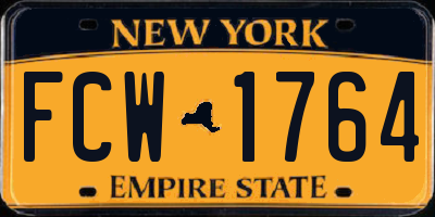 NY license plate FCW1764