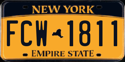 NY license plate FCW1811