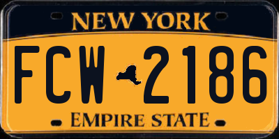 NY license plate FCW2186