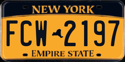 NY license plate FCW2197