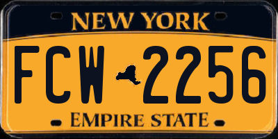 NY license plate FCW2256