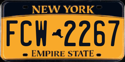 NY license plate FCW2267