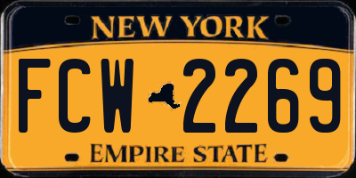 NY license plate FCW2269