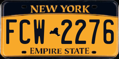 NY license plate FCW2276